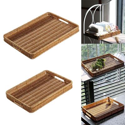 Geflochtenes Dekotablett Multifunktional Modern Elegant Brot Servierkorb für