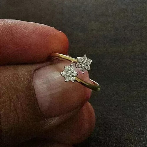 1Ct Round Cut Lab Created Diamond Women's Flower Toe Ring 14K Yellow Gold Plated - Picture 3 of 6