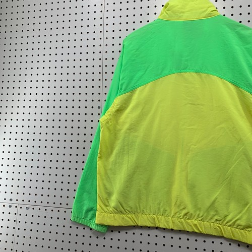 VTG 90s NIKE Aqua Gear Windbreaker Jacket Mens Medium Green Yellow Zip 23.5x27 - Picture 17 of 17