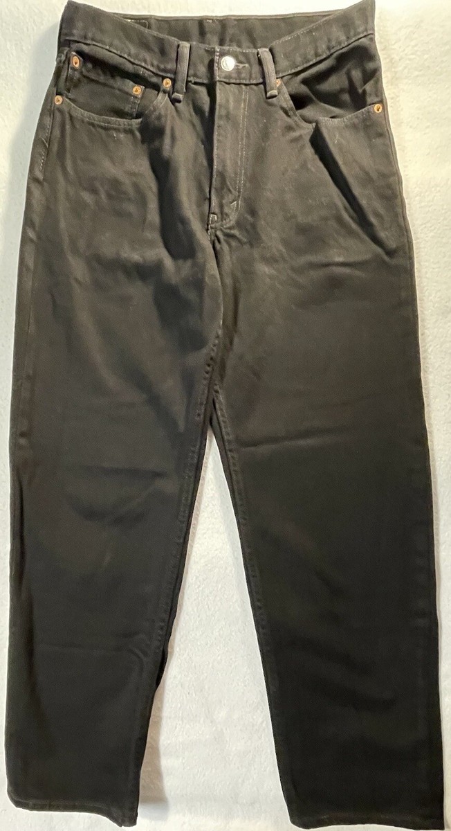 LEVI'S 550 Relaxed Fit Black Jeans Zip Fly Pockets Men's
