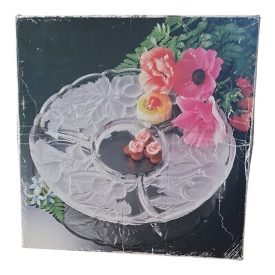 Studio Nova Winter Rose 14'' Geteiltes Serviertablett, Chips/Dips