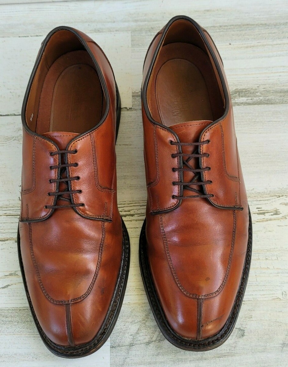 Allen Edmonds sz 9.5 Howard Split Toe Brown Leather Derby  display picture 3