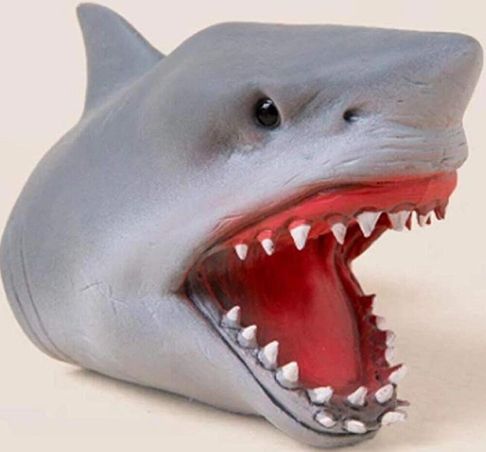 SCHYLLING SHARK BABY FINGER PUPPET SC SBFP STRETCHY PLAY TOY PRETEND SEA FISH