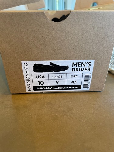 Harmony 783 Black Suede Grounding Slip-On Driver Shoes Mens 10/43 - Picture 6 of 6