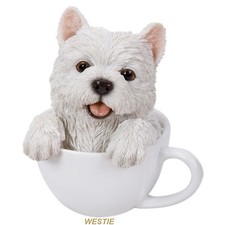 Westie West Highland White Terrier Sitting Teacup Puppy Dog Figurine