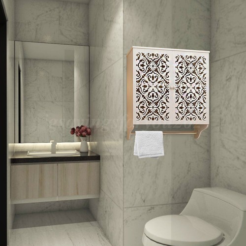 Wall-Mounted Medicine Cabinet Bathroom Storage Shelf Organizer Cupboard Shelf US