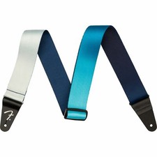 Fender 2" Ombre Guitar Strap with Leather Ends, Belair Blue