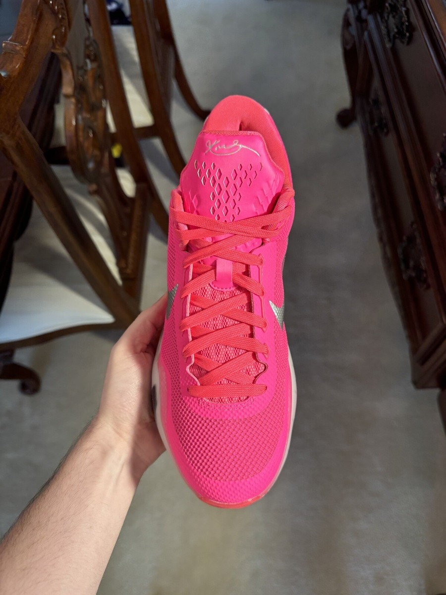 NIKE KOBE X 10 SIZE 9 Think Pink Kay Yow PE SAMPLE AWAY Rare