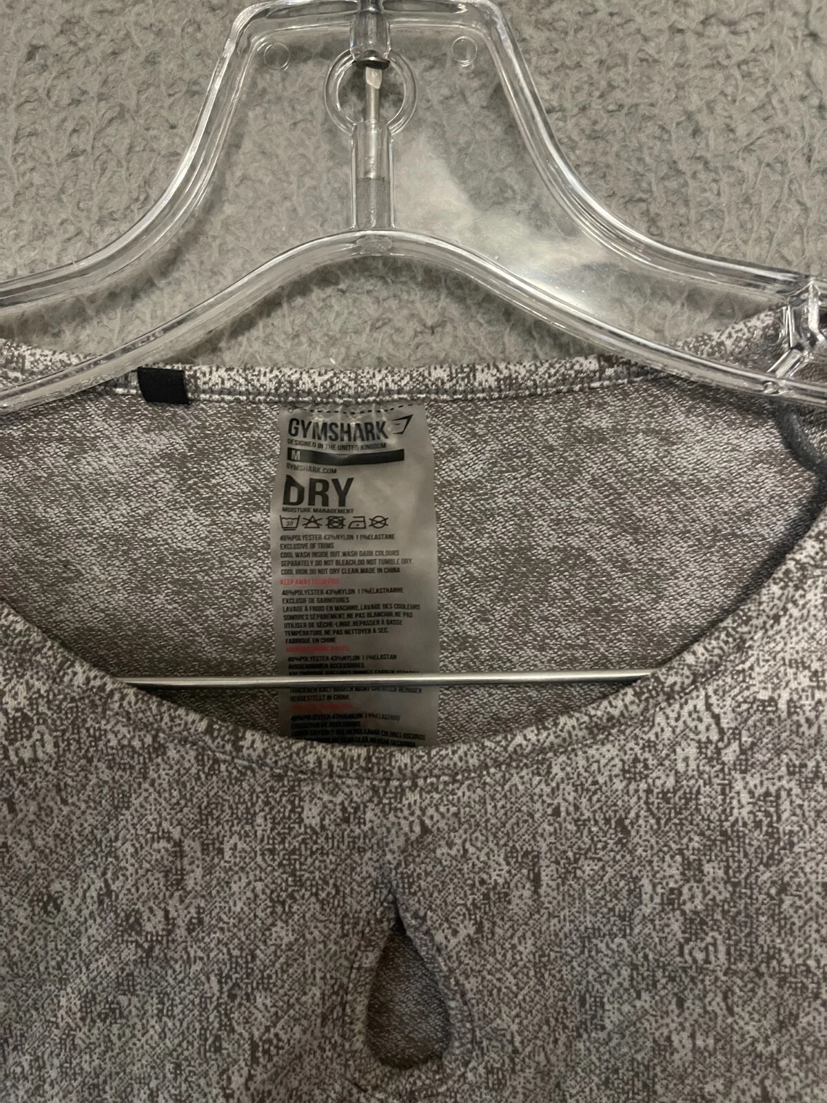 gymshark dry long sleeve crop shirt