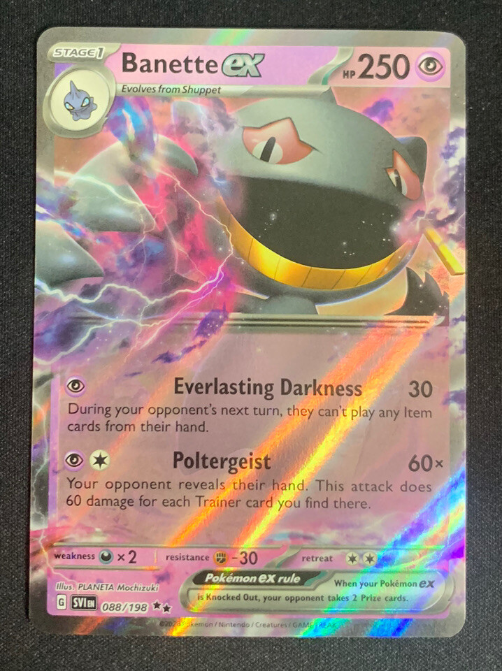 Banette ex 088/198 Scarlet & Violet Base Double Rare Holo Pokemon TCG Card NM