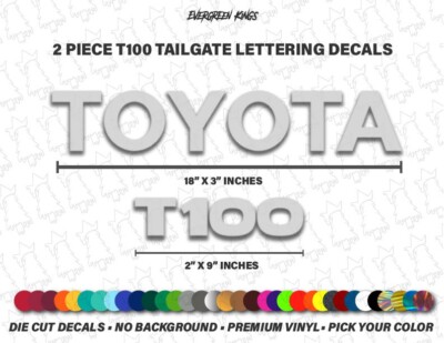 TAILGATE LETTERING DECAL KIT for 1993-1998 TOYOTA TACOMA T100 Stickers ...