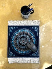Oriental Rug Style Mousepad, Miniature Carpet Computer Mouse Pad, Silk-1x1ft