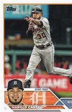2023 Topps #126 Harold Castro MLB Detroit Tigers + Free Mystery Card