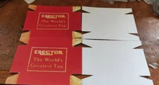 NEW PAIR 20'S ORIGINAL A.C. GILBERT ERECTOR SET PART BOX THE WORLDS GREATEST TOY