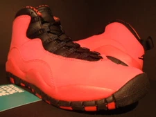 NIKE AIR JORDAN X 10 RETRO GS FUSION RED PINK BLACK ORANGE 487211-605 5.5Y 5.5