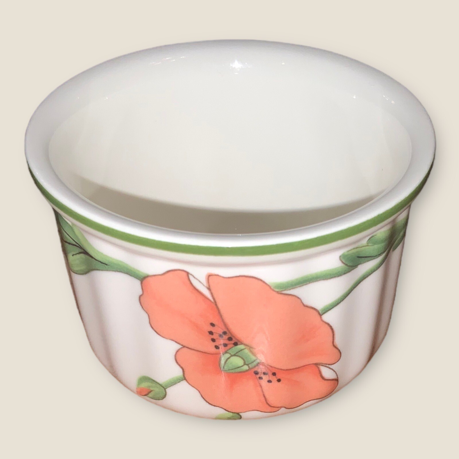 Villeroy & Boch 6x Ramekins Amapola Vilbofour Ovenware Poppies Germany