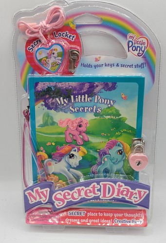 My Little Pony My Secret Diary Book Secret Locket Girl 2005 Hasbro NOS