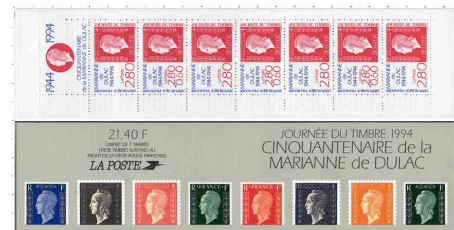 Bloc timbres Marianne de DULAC 1944 -1994 - Photo 1/1