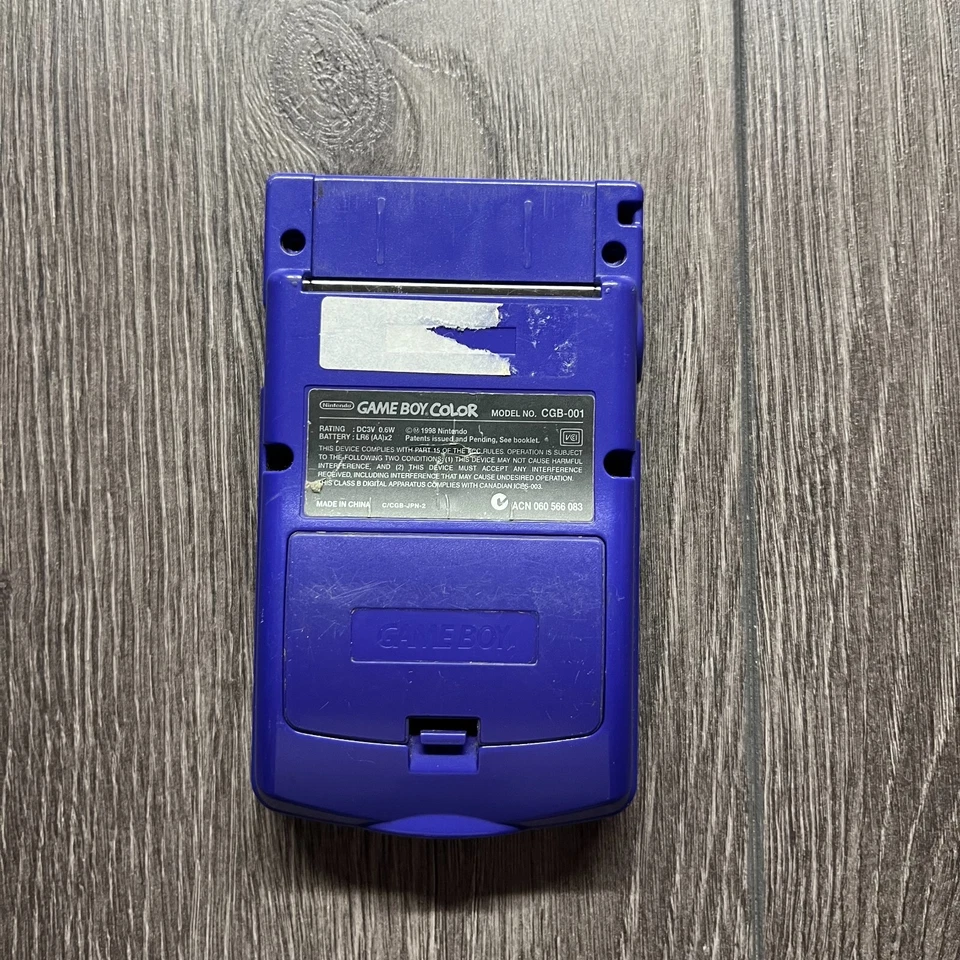 Gameboy Color GBC OEM Original Replacement Shell w/ Battery Cover Purple Indigo - Image 2 of 4