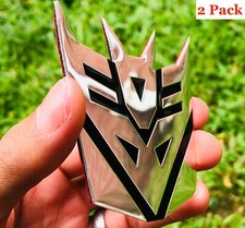 2 Pcs Aluminum Transformers Autobots Decepticon Car Sticker Decal Emblem 2 Pcs Aluminum Transformers Autobots Decepticon Car Sticker Decal Emblem