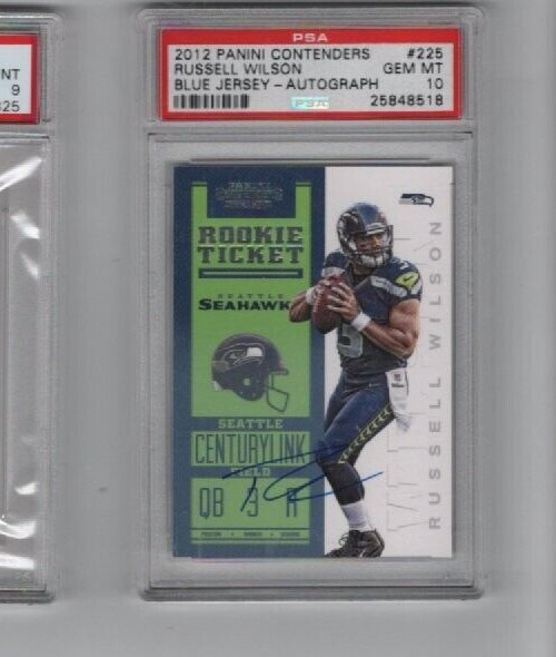 2012 Panini Contenders Russell Wilson ROOKIE AUTO #225 MBA PSA 10 GEM MINT