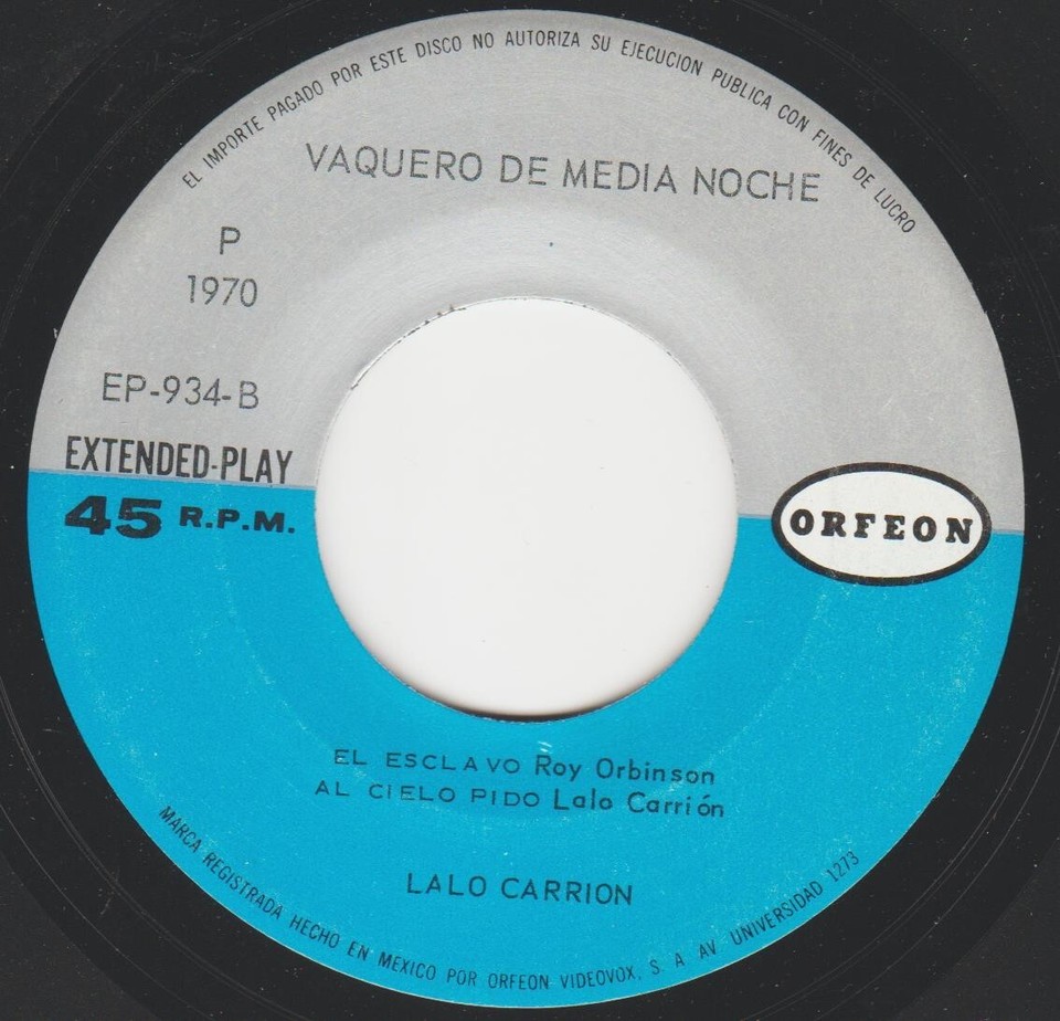 LALO CARRION MEXICAN ROCK EP 1970 SCOTT MACKENZIE FLOWERS IN YOUR HAIR