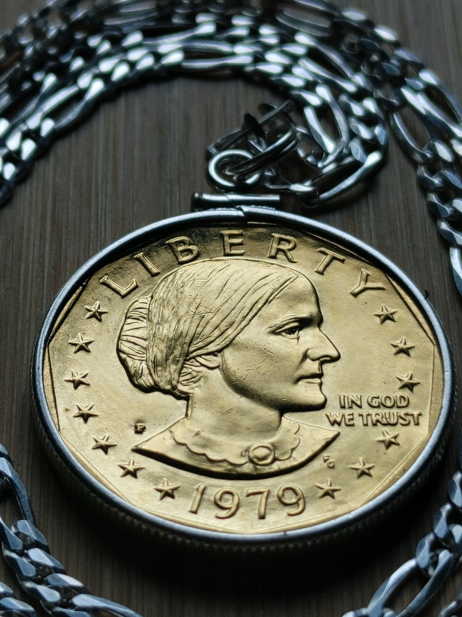 1979 Susan B Anthony GOLDEN American DOLLAR Pendant 24