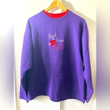 Vintage red hat society proud to wear red sweater 1X