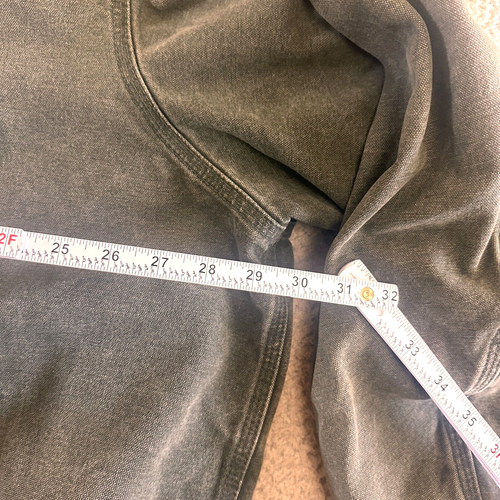 Vintage Carhartt Hooded Jacket XL J25 MOS Duck Canvas Moss Green Workwear Lined - Bild 3 von 24