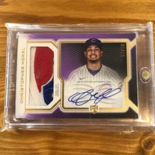 2023 Topps Definitive Jersey Auto Patch RC Christopher Morel RPA /10 Rookie