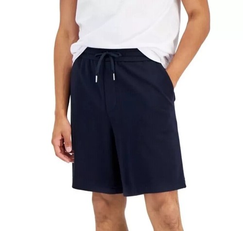 ARMANI EXCHANGE Navy Blue Cotton Sweat Shorts Bermuda Regular Fit 7" XL