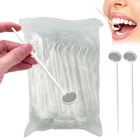 100pcs Disposable Dental Mouth Mirror Oral Inspection Mirror Individually Packed