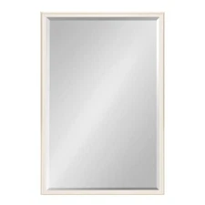 Kate and Laurel Oakhurst Rectangle Mirror Soft White 18x24 Wall hanging