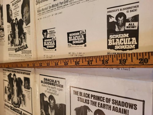 1972 Blacula Blackula Movie Theather Advertising Press Release Sample Poster - Bild 7 von 8