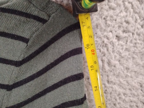 The Limited Women's Striped Knit Sweater Dress Green/Black XS Wool Blend - Picture 5 of 7