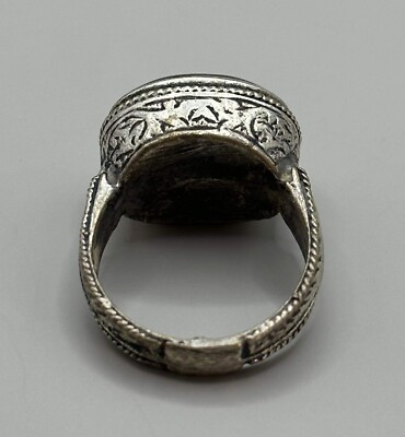 アフガニスタン　オールドリング Wonderful old afghanistan intaglio stone Afghan Silver Rare Ring