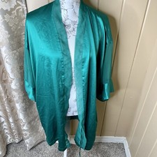 VTG Victoria' Secret Gold Label Kimono Robe Green Sheer One size