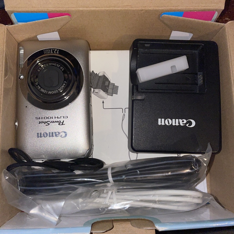 Canon PowerShot ELPH 100 HS Digital Camera Silver 12.1MP 4x Zoom Tested