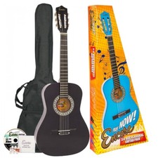 Encore 3/4 Size Classical Acoustic Guitar Outfit Starter Pack - Black Enc34bkoft
