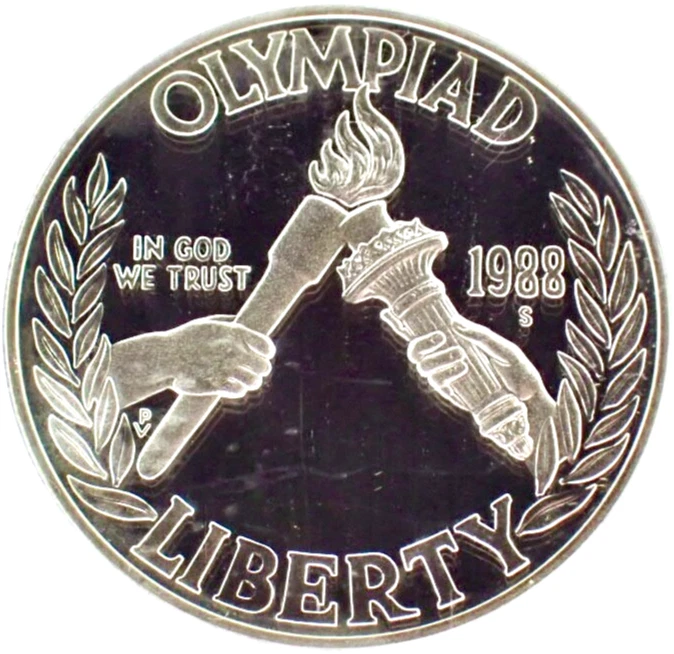 [151] 1988-S SEOUL OLYMPIAD Silver USA $1 Dollar NGC Proof 69 Ultra Cameo - Image 3 of 4