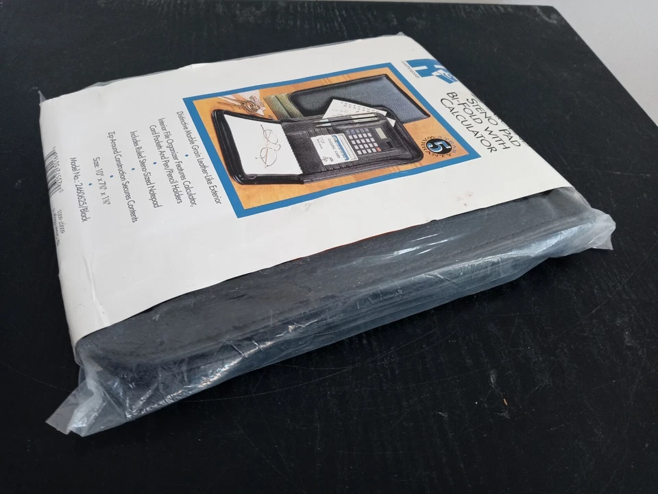 Almofada de couro Heritage Steno Bi Fold com calculadora nova! Artigos de couro do patrimônio - Imagem 4 de 4