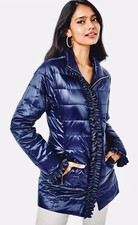 Lilly Pulitzer NWT Doria Puffer Jacket True Navy 298 Size 14,16