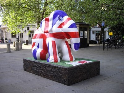 Photo A3 Indian Elephant at London's Elephant Parade Westminster This el c2010