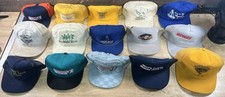 Vintage Estate Fresh Lot Of 15 SnapBack Hats Advertising Companies Locations