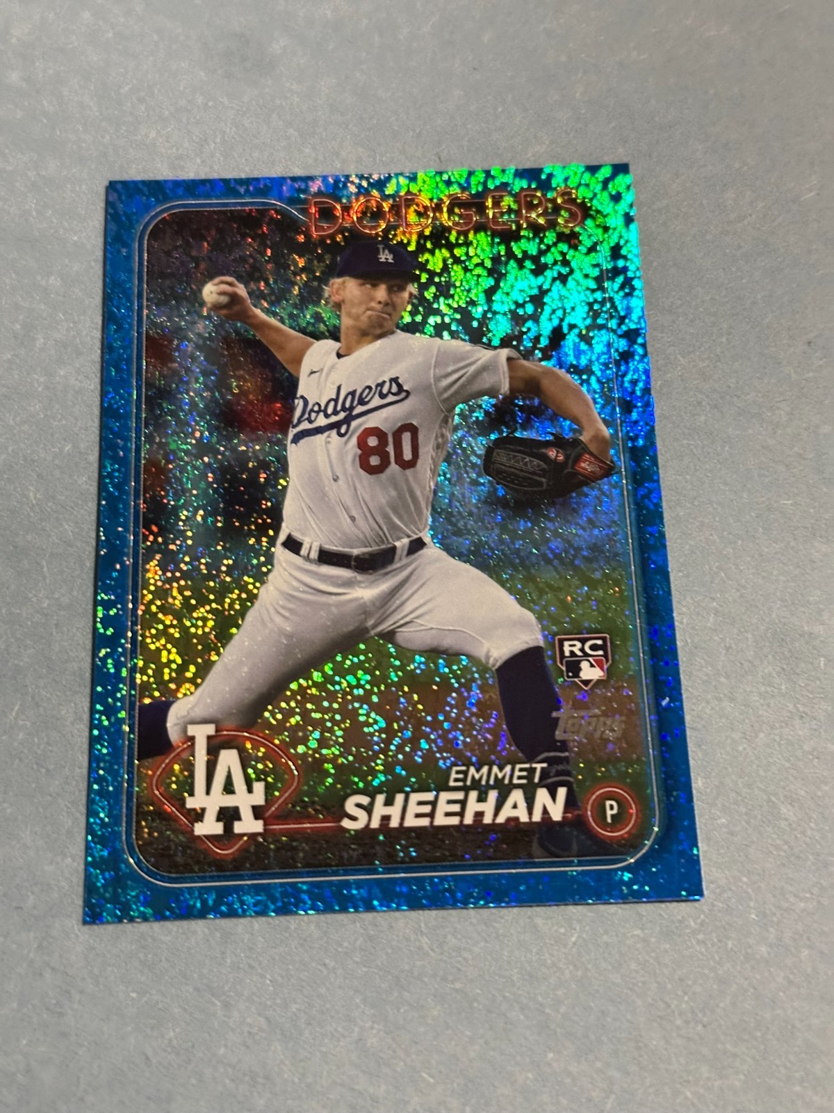 2024 Topps Series 1 - Emmet Sheehan #283 Blue Holofoil /999 (RC)