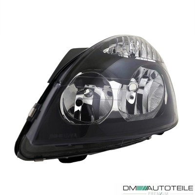 Phares Avant Gauche & Droit Pour Renault Clio 2 Phase 2 (2001-2005) - Noir, Neuf