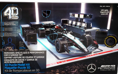 4D BUILD Mercedes-AMG F1 W15 E Performance Car & Garage Set 3D