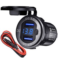 12V USB Steckdose Auto LadegeräT Mit Schalter,Kfz-LadegeräT Stecker 24V Black