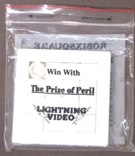 1983 THE PRIZE OF PERIL Lightning Video Slide Puzzle promotional premium MINT