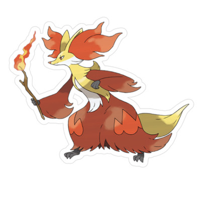 Delphox Sticker Delphox Waterproof Die-Cut Sticker | eBay